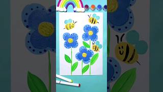 Flower garden | Easy Painting ideas | Acrylic Painting for beginers #shorts #ytshorts #viral