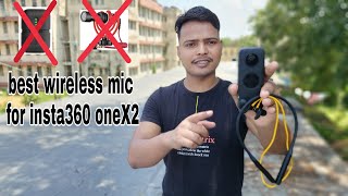 best wireless mic for insta360 oneX2 bluetooth wireless mic how to use earphone for mic #insta360