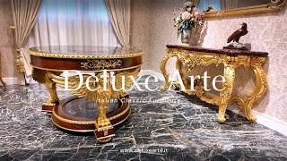 Traditional Vintage Design Italian Wooden Entrance & Foyer Table - Made in Italy by Deluxe Arte