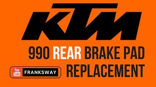 KTM Rear brake pads install - How much work is it fitting brake pads on a KTM 990? #ktmbike #ktm990