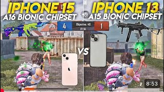 iPhone 15 vs iPhone 13 😎 | 1v1 tdm gameplay | 90fps tdm