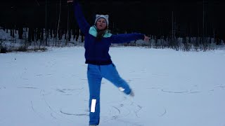 Night Skating in Winter Forest | Living Nature Life