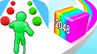 Jelly Run 2048 VS Rope Man 3D / Satisfying Mobile Gameplay 2025