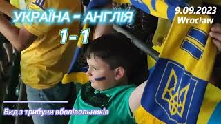 Україна - Англія. Відбір на Euro 2024 Вид з трибуни вболівальників