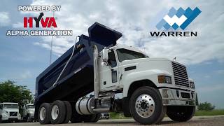 WARREN dump truck on MACK with HYVA hydraulic - American truck