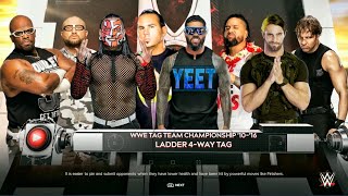 4 Way Tornado Ladder Match For The WWE Tag Team Championship | WWE 2k24