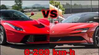 Ferrari SF90 Stradale vs Ferrari Laferrari 0-200 km-h