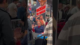 Meeting hacksaw Jim duggan #wwe #wwf #aew #wrestlemania #fy #fyp #wrestling #wrestler #food #cars