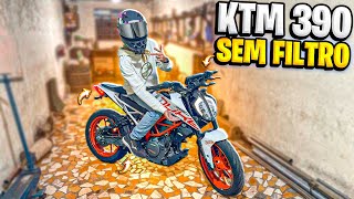 PEGUEI UMA KTM 390 DUKE SEM FILTRO COM ELIMINADOR FUI PRA RUA TESTAR !!