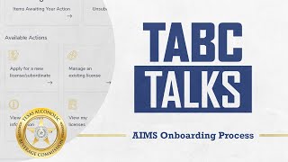 TABC Talks: AIMS Onboarding Process