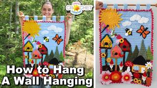 How To Hang a Wall Hanging or Curtains - Crochet Hanging Tabs Tutorial