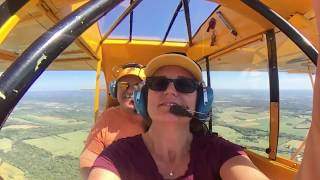 Tim and Janet Piper Cub flying, October 2017