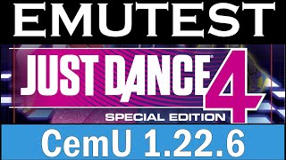 EMUTEST | Cemu 1.22.6c | Just Dance 4 | In-menu (Bugged audio and gameplay crash)