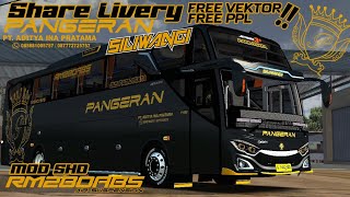 SHARE‼️LIVERY PANGERAN "SILIWANGI"P009||NO PW??FREE VEKTOR FREE PPL!!||MOD BUSSID MN ART||BUSSID ID