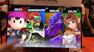 Super Smash Bros. Ultimate Demo: Ness vs Ganondorf vs Ridley vs Zelda - Fan Expo 2018