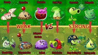 PvZ 2 Challenge - Super Plants WEAK Vs STRONG - Plant vs Plant