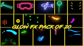 Glow Fx Pack of 20 #6|100% Copyright Free + Download link