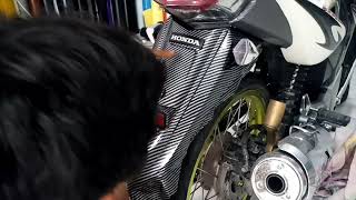 modifikasi spakbor belakang honda tiger jadi carbon