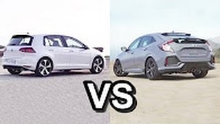 2017 Honda Civic Hatchback Vs 2017 Volkswagen Golf GTI