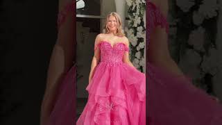 Hermione Prom 1046 - Pink Ruffled Ballgown