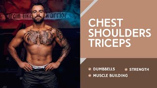 Muscle Building CHEST, SHOULDERS & TRICEPS Dumbbell Workout