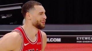 Zach Lavine winks😉 after hitting the dagger