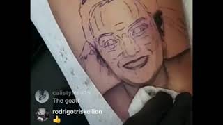 David Vega live portrait tattoo