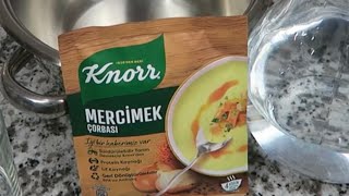 KNORR MERCİMEK ÇORBASI | HAZIR PAKET ÇORBA NASIL YAPILIR PİŞİRİLİR? | ÖĞRENCİ TARİFLERİ