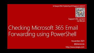 Checking Microsoft 365 Email Forwarding using PowerShell