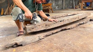 Unique Designs Create Beautiful Works From Aged Shipbuilding Wood - Beautiful And Sturdy Tea Tables