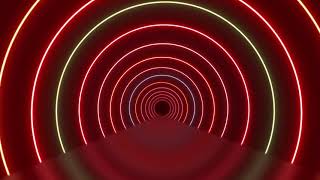 Futuristic Neon Laser Rings of Ultraviolet Fluorescent Light Tunnel 4K Moving Wallpaper Background