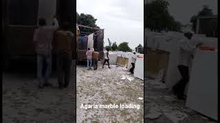 Agaria white marble, Rajnagar marble loading