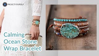 Calming Ocean Stone Wrap Bracelet