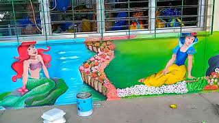 School wall painting ideas