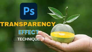 Transparency effect on orange effect in photoshop tutorial