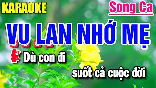 Karaoke Vu Lan Nhớ Mẹ Nhạc Sống Song Ca Dm | Beat Yến Như