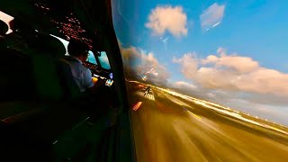 VR 360 Landing Cockpit View MD11 Honolulu Hawaii Time Lapse