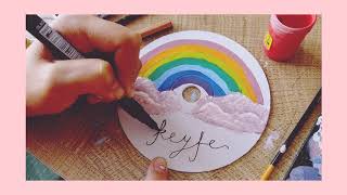 Cd' leri boyuyoruz ~ Painting Cd 🌈💿🖤