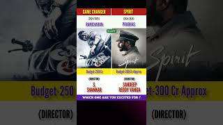 Ramcharan Vs Prabhas Upcoming Movies |Game Changer Vs Spirit| #Shorts