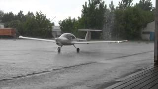 Downpour at the airport