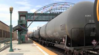 [HD] UP Intermodal and BNSF Ethanol Trains at Riverside, CA