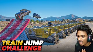 INDIAN BEAST CAR'S TRAIN JUMP CHALLENGE | GTA 5 INDIAN CAR GAMEPLAY #gta5