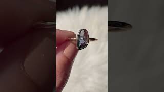 Unique Bezel Ring | Rosados Box 1.51ct Donatella Pebble Lavender Blue Sapphire Bezel Engagement Ring