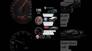 Bugatti Chiron Super Sport 1600 HP vs Rimac Nevera 1914 HP vs Golf 2 1226 HP Boba #acceleration