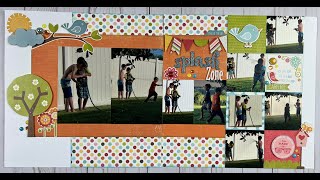 Splash Zone - Echo Park - Hello Summer - Double Page Scrapbook Layout