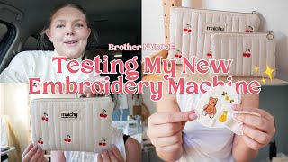 STUDIO VLOG – Testing My New Embroidery Machine (Creating A Makeup Bag)