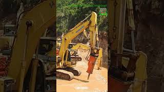 Excavator Digging Excavating Limestone  #excavator #excavation #alatberat #constructionequipment