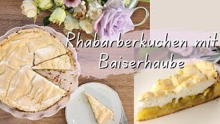 Rhabarberkuchen mit Baiser. Der Beste überhaupt /rhubarb cake