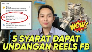 5 Syarat dapat Uang dari Reels Facebook 2024 | ini cara Cepatnya