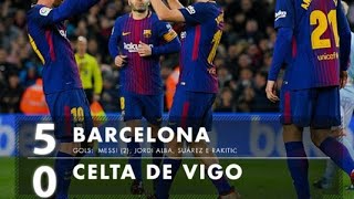 Melhores momentos(HD)Barcelona 5x0 celta de vigo copa do rei 2018!